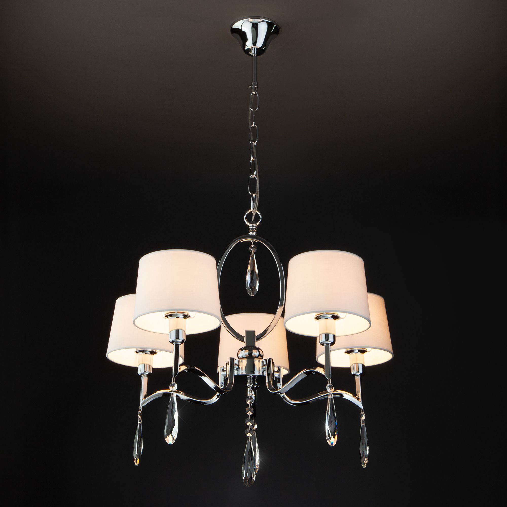 Светильник Eurosvet 10127/5 хром/прозрачный хрусталь Strotskis Smart (10093/5)