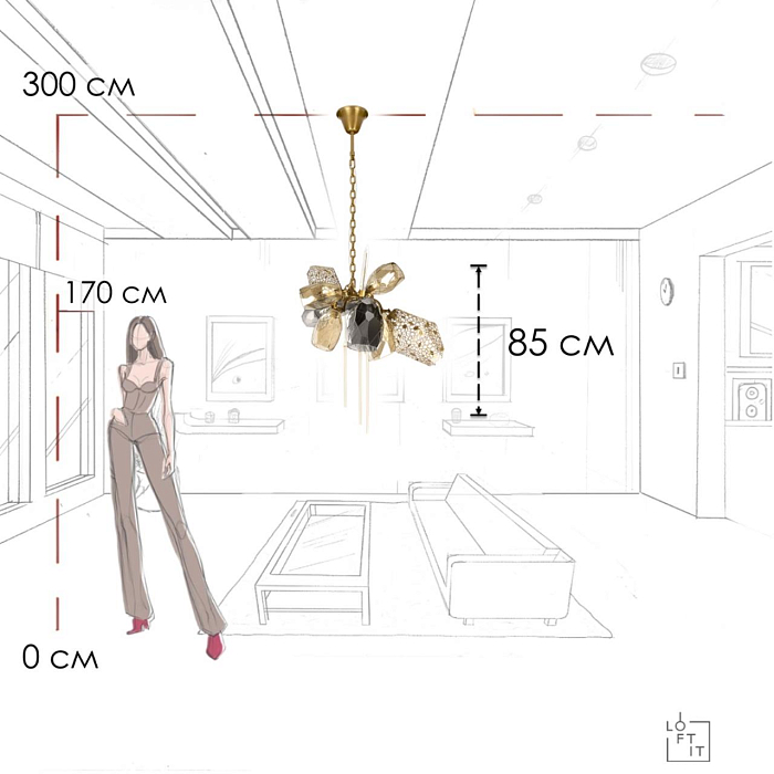 Люстра LOFT IT 10401/600S