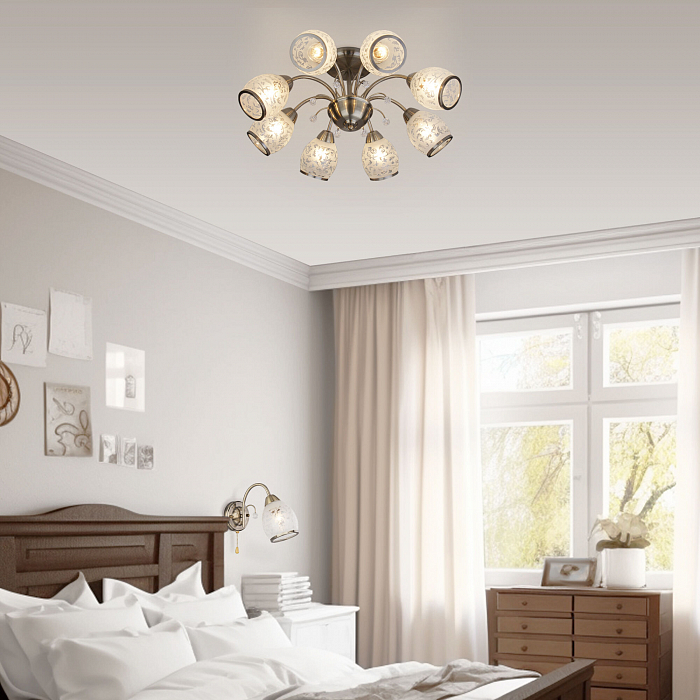 Люстра Eurosvet 30026/8 античная бронза