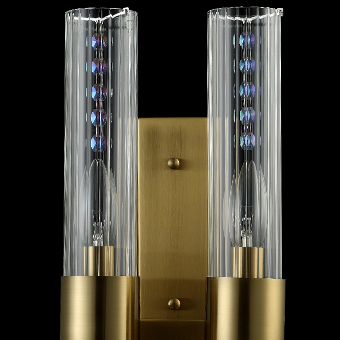 Бра Crystal Lux OTONO AP2 BRASS/TRANSPARENTE